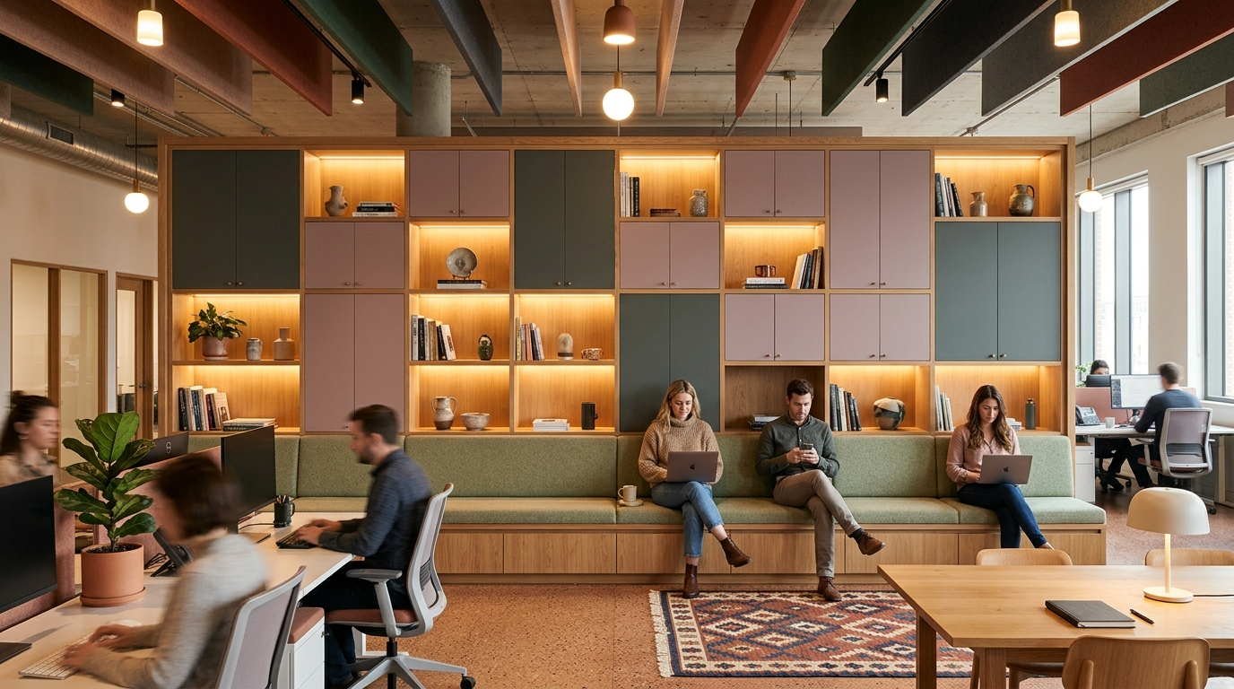 Verde Comodoro — feature wall with bench
