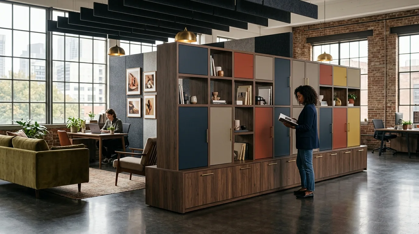 The Joy Collection — zone divider in a warm, colorful palette