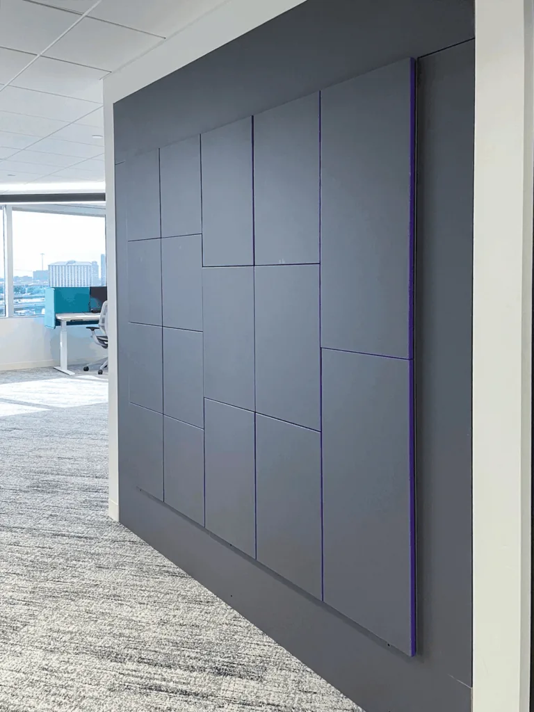 Installed: charcoal locker doors with Viola Madris banding, Dallas