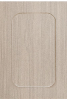 Physical mockup: radius corner shaker profile