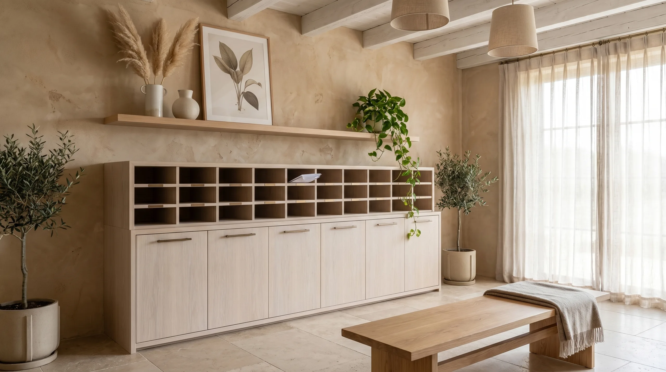 Clay plaster and pampas