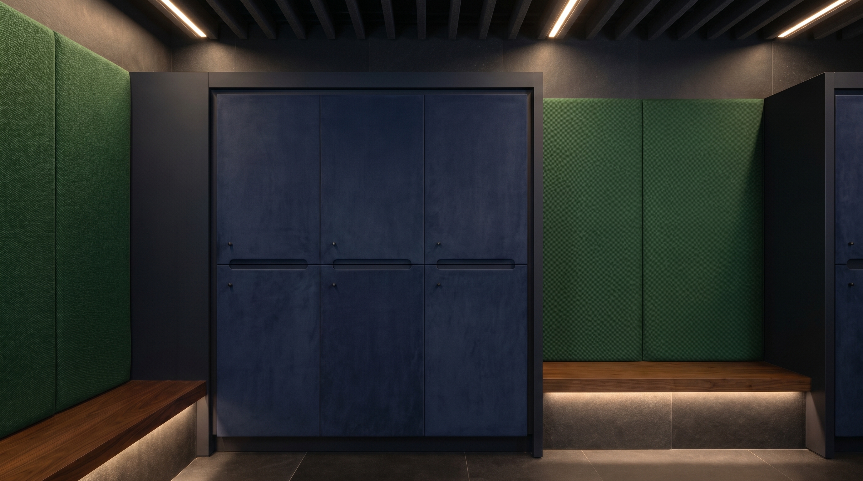 Luxury gym locker room