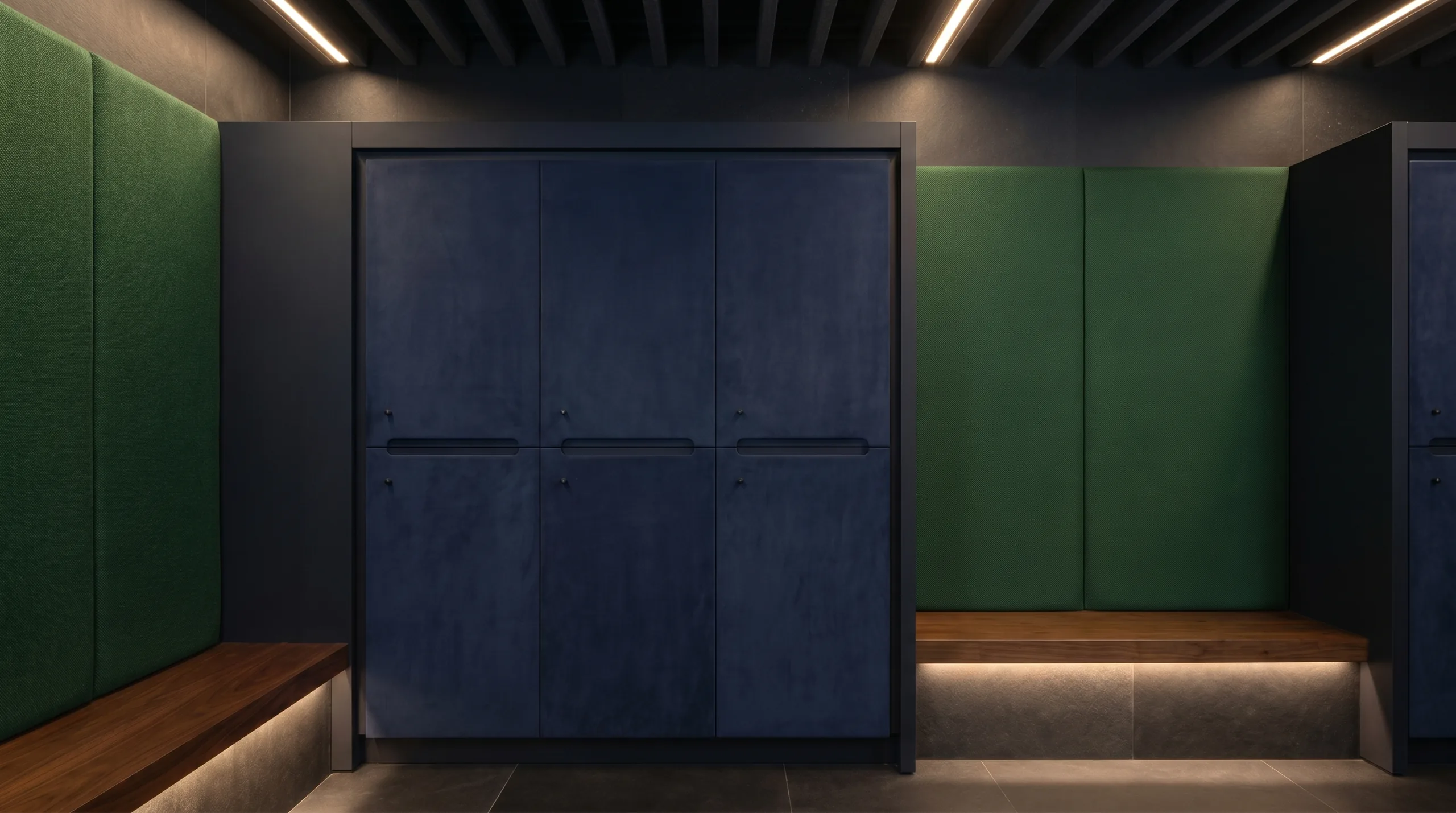 Luxury gym locker room