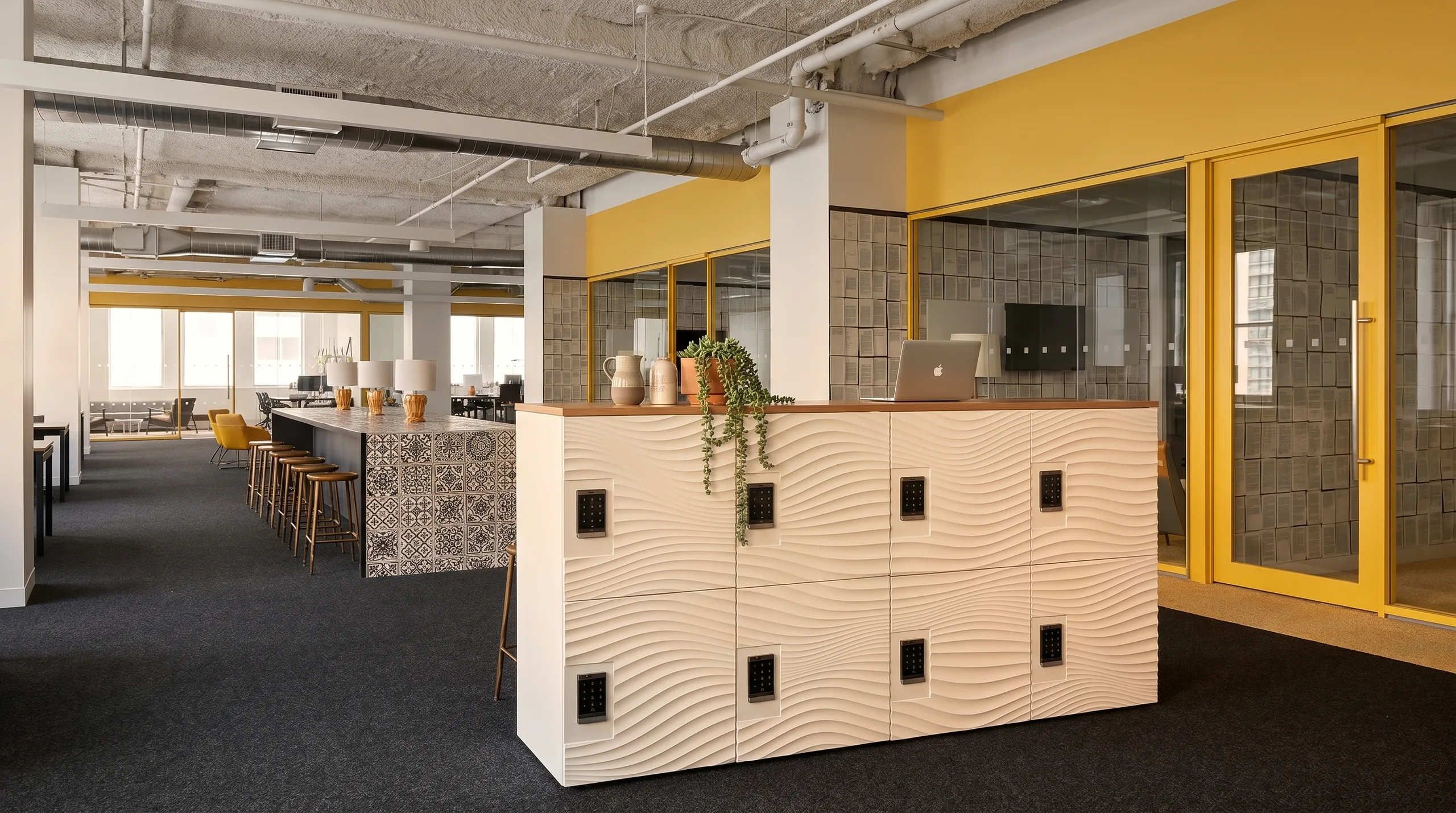 Wave texture zone divider