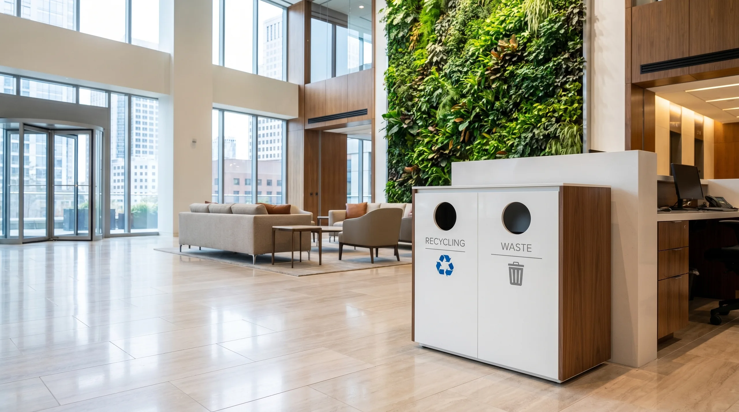 Trash + Recycle Receptacles