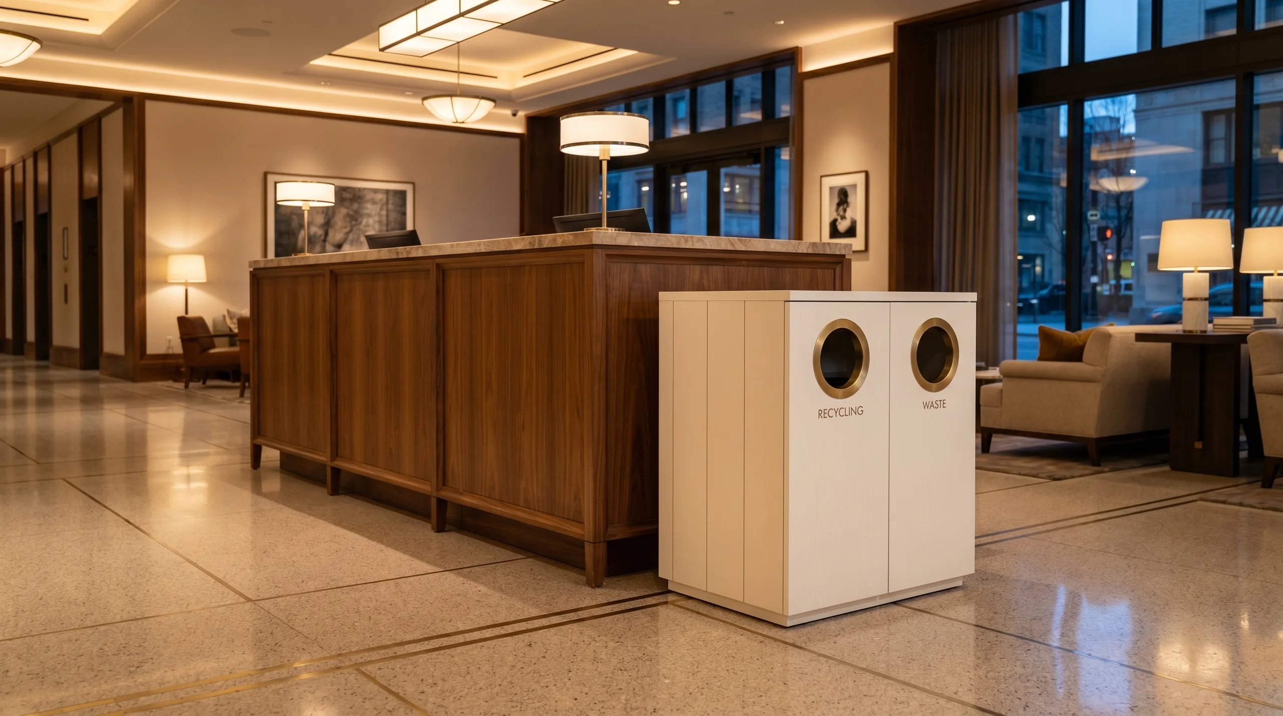 Hospitality — hotel lobby concierge