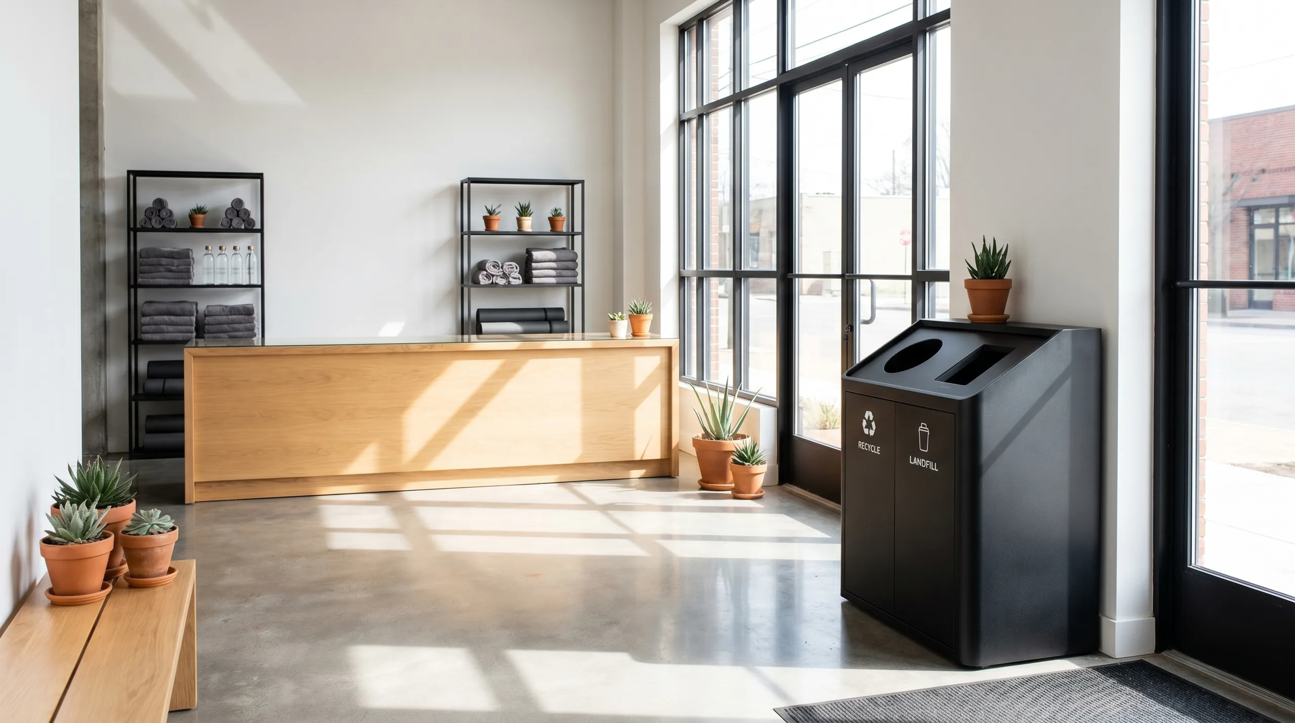 Boutique Fitness — studio lobby