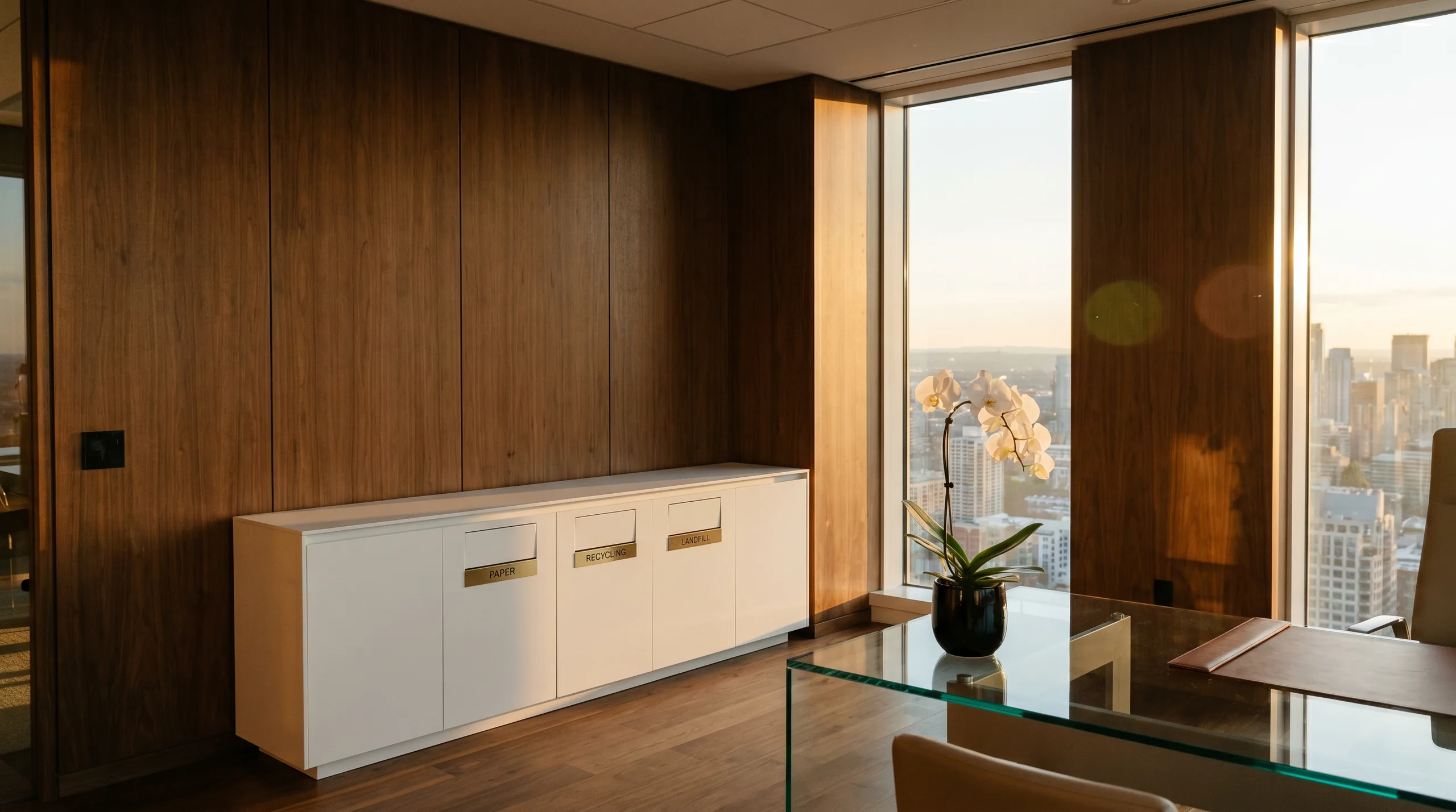 Casework-integrated in private executive office