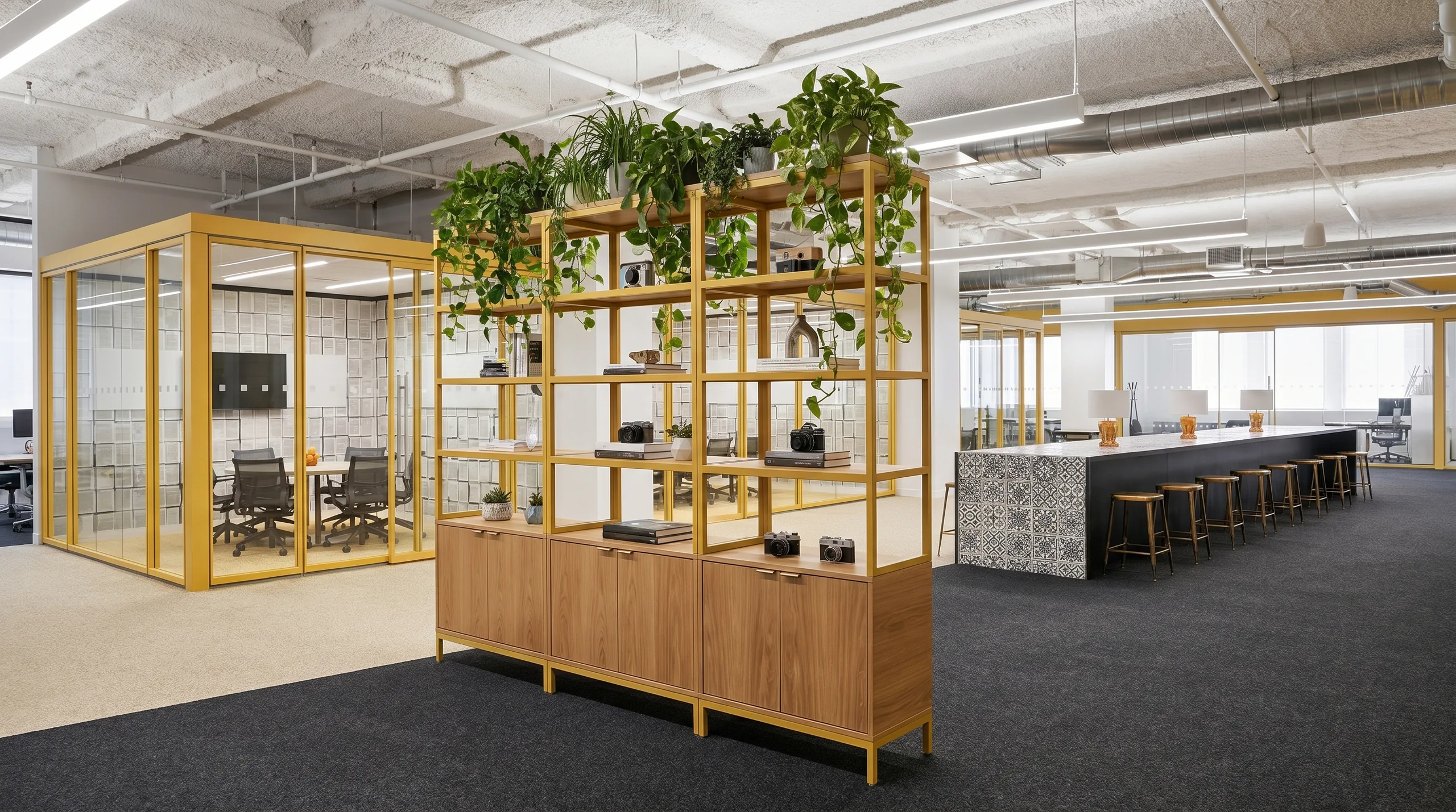 Zone Divider gold frame collaboration zone in media agency