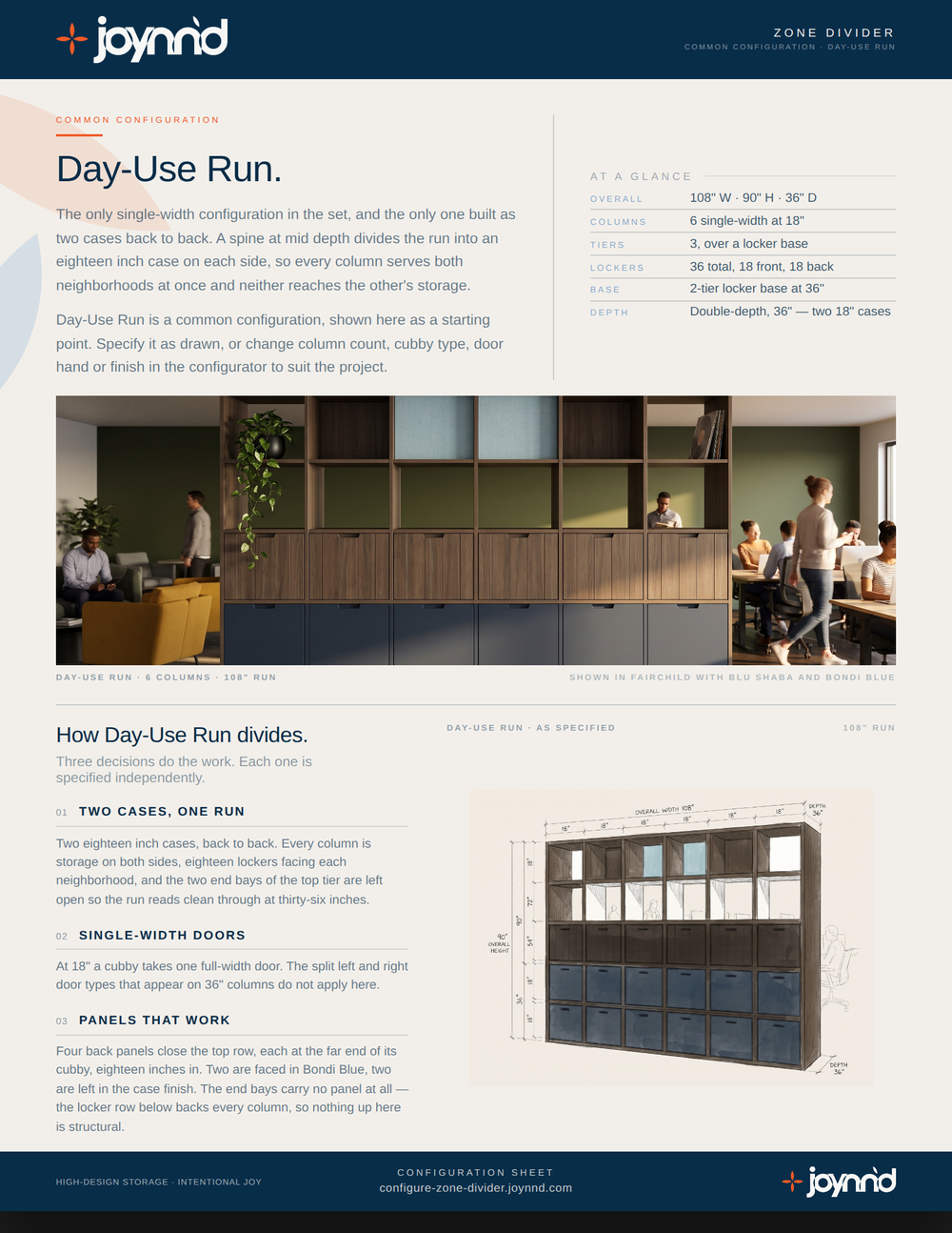 Day-Use Run configuration design sheet, page one