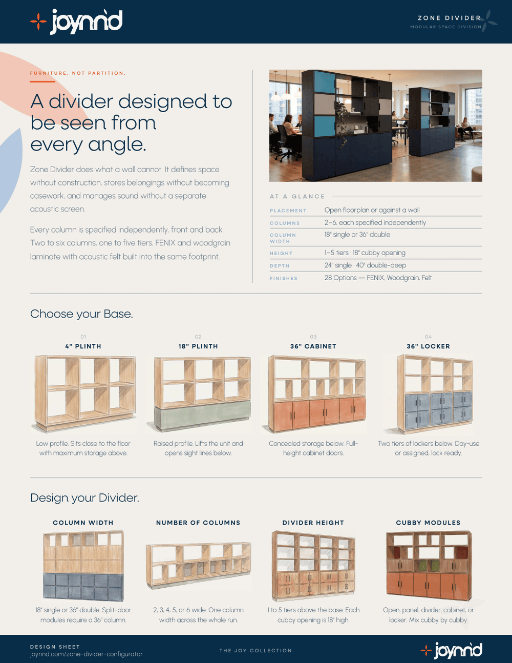 Zone Divider overview design sheet